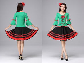 民族風情與時尚融合——廣場舞服裝玫瑰花朵喇叭袖系列